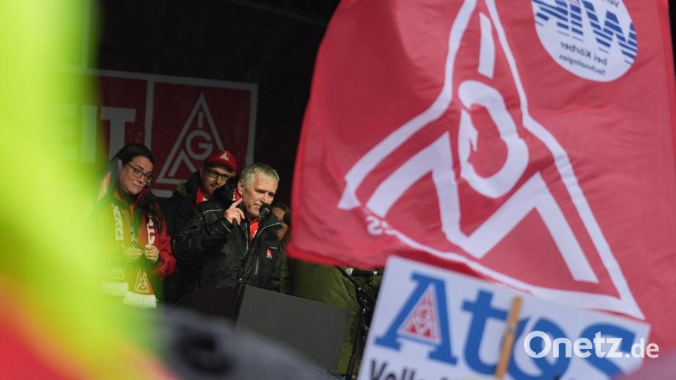 In Tarifauseinandersetzungen ist die IG Metall traditionell stark. (Archivbild) Bild: Marcus Brandt/dpa