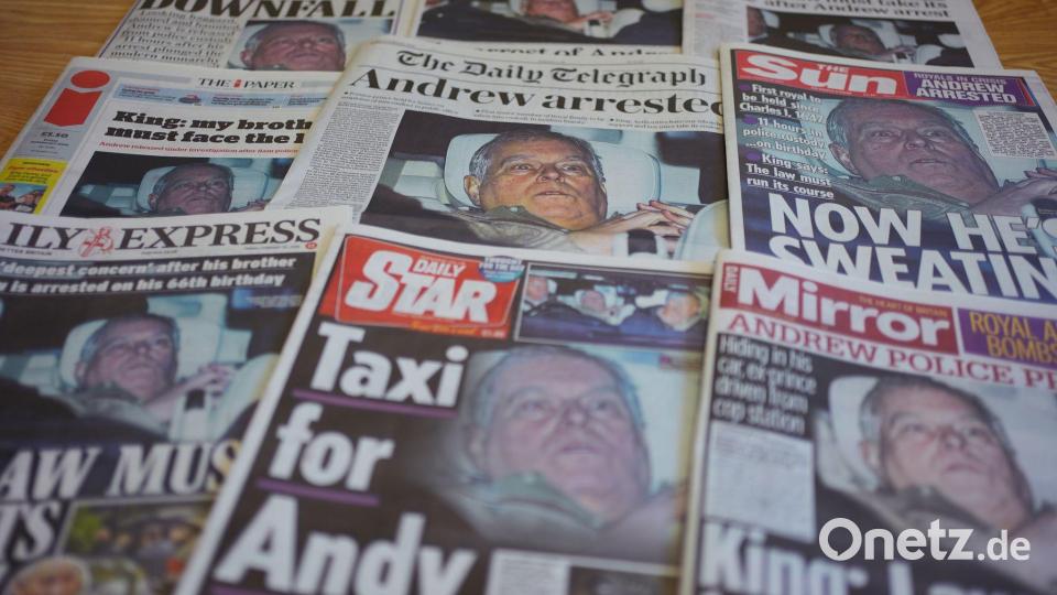 Das Gesicht des britischen Ex-Prinzen ist am Freitag auf den Titelseiten britischer Zeitungen. Bild: Yui Mok/PA Wire/dpa