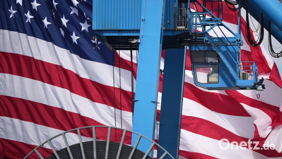 Das Geschäft mit den USA steht wegen Trumps Zöllen unter Druck (Archivbild) Bild: Matt Slocum/AP/dpa