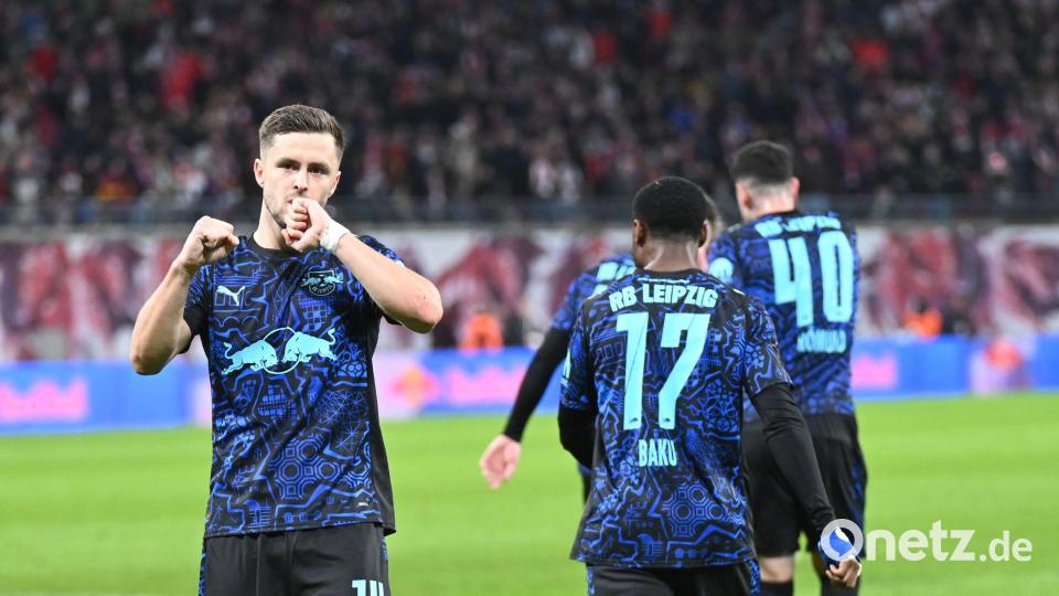 Christoph Baumgartner jubelt nach seinem ersten Tor. Bild: David Hammersen/dpa