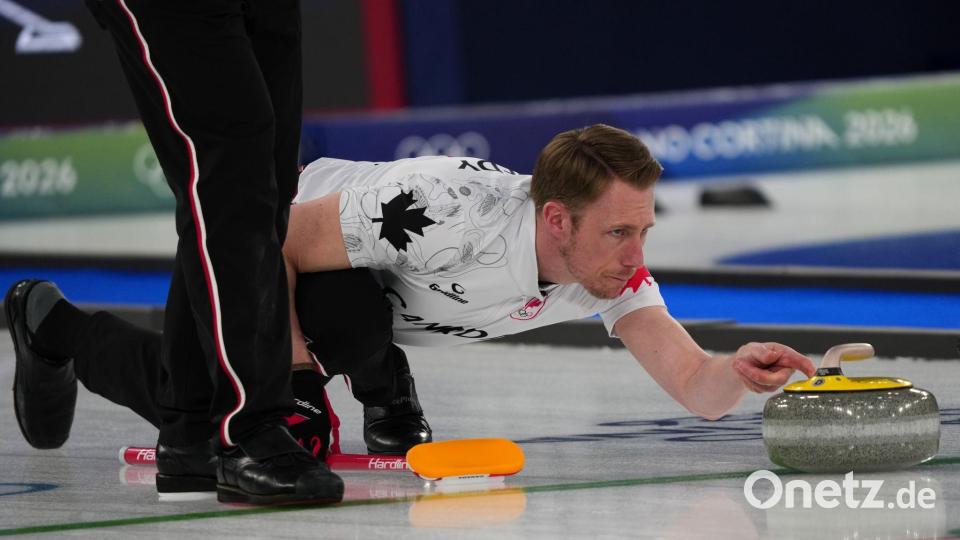 Erst Schlagzeilen, dann Gold: Kanadas Marc Kennedy stand während des Curling-Turniers wegen Schummelvorwürfen im Fokus. Bild: Misper Apawu/AP/dpa
