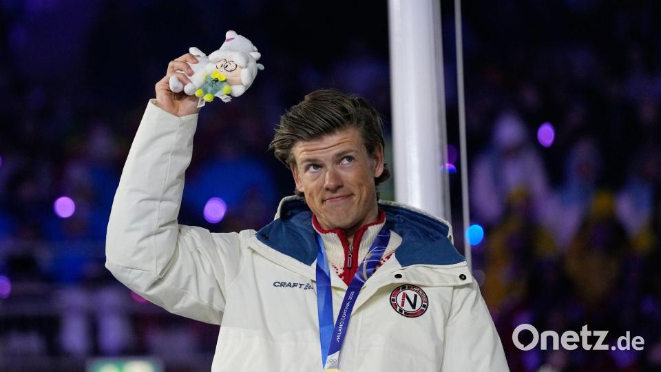 Der norwegische Langläufer Johannes Hoesflot Klaebo war der erfolgreichste Athlet der Winterspiele. Bild: Natacha Pisarenko/AP/dpa