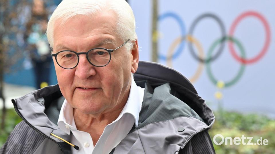 Für eine Olympia-Bewerbung, aber bitte nicht 2036: Bundespräsident Frank-Walter Steinmeier. (Archivbild) Bild: Peter Kneffel/dpa