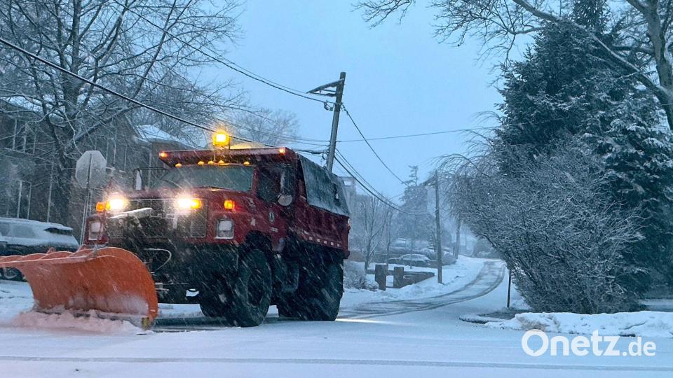 New Jersey rüstet sich für den heftigen Wintersturm. Bild: Pablo Salinas/AP/dpa