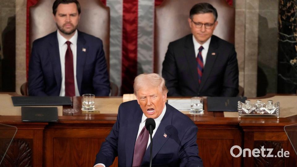 Was wird bei Trumps State of the Union zur Sprache kommen? (Archivfoto) Bild: Ben Curtis/AP/dpa