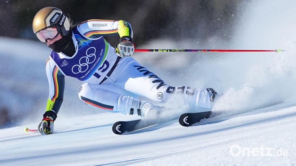 Feierte bislang vier Weltcup-Siege: Skirennfahrerin Emma Aicher. (Archivbild) Bild: Michael Kappeler/dpa