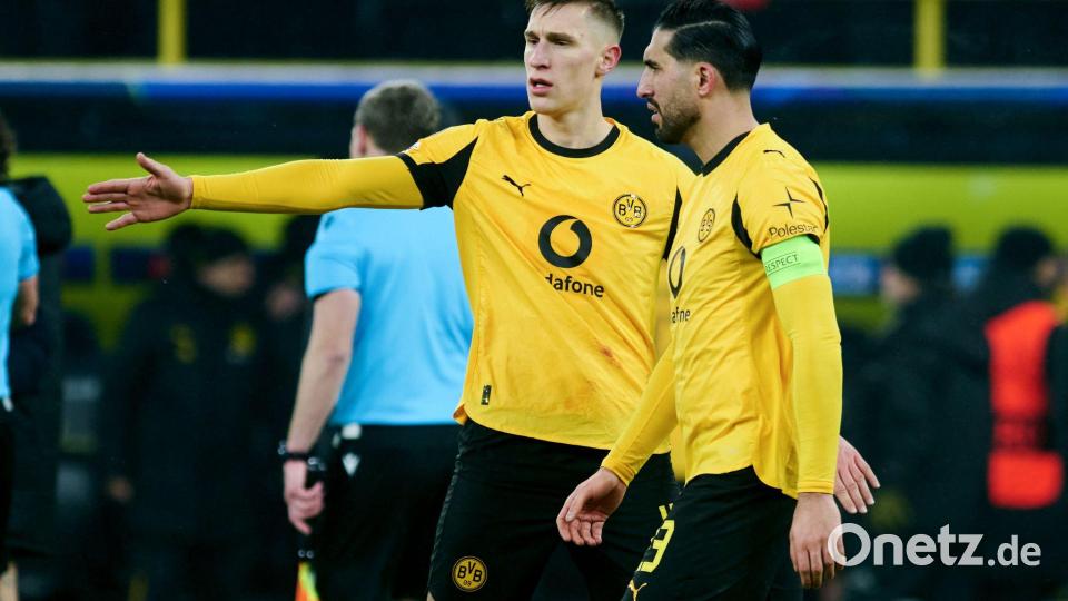 Nach Verletzungen zurück: Die BVB-Abwehrbosse Nico Schlotterbeck (l) und Emre Can. (Archivbild) Bild: Bernd Thissen/dpa