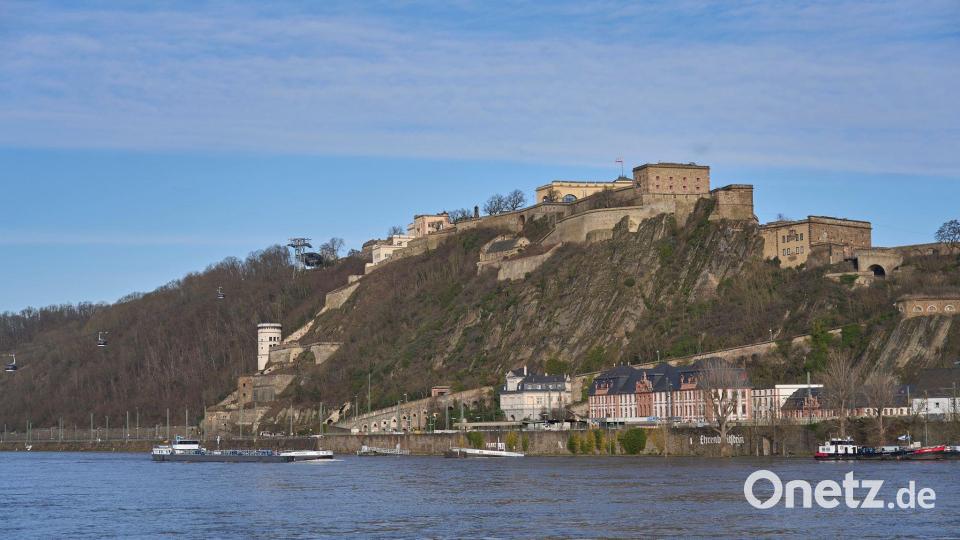 Unterhalb der über dem Rhein thronenden Festung Ehrenbreitstein in Koblenz wurde die damals 24-jährige US-amerikanische Touristin getötet. (Archivfoto) Bild: Sascha Ditscher/dpa