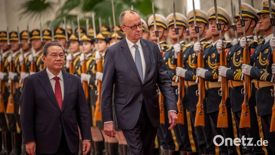 Der Besuch in China ist für Merz ebenso wichtig wie heikel. Bild: Michael Kappeler/dpa