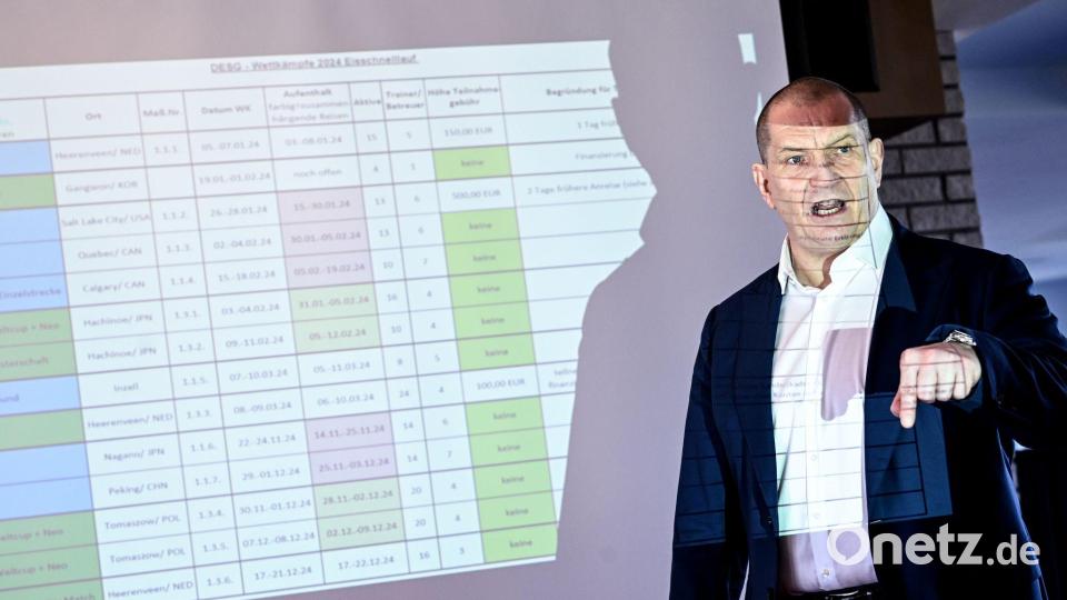 Die DESG hatte eine Präsentation vorbereitet, um die ihrer Meinung nach falschen Vorwürfe zu entkräften. Bild: Britta Pedersen/dpa