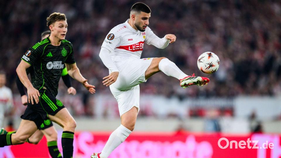 Deniz Undav und seine Stuttgarter Kollegen starteten mit einem schnellen Rückstand gegen Glasgow. Bild: Tom Weller/dpa