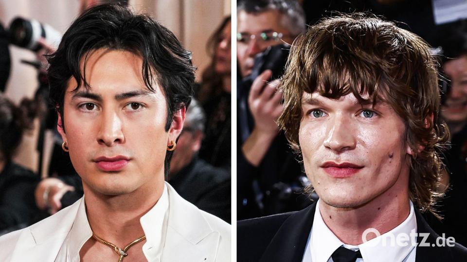 Die beiden Hauptdarsteller des Serienhits „Heated Rivalry“ sind in den vergangenen Monaten zu weltweit bekannten Gesichtern geworden: Hudson Williams (l) und Connor Storrie. (Archivbild) Bild: Sthanlee Mirador/Corine Solberg/Press Association/dpa