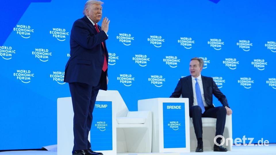 Als WEF-Chef begrüßte der 60-jährige Brende wichtige Redner wie US-Präsident Donald Trump. (Archivbild) Bild: Evan Vucci/AP/dpa