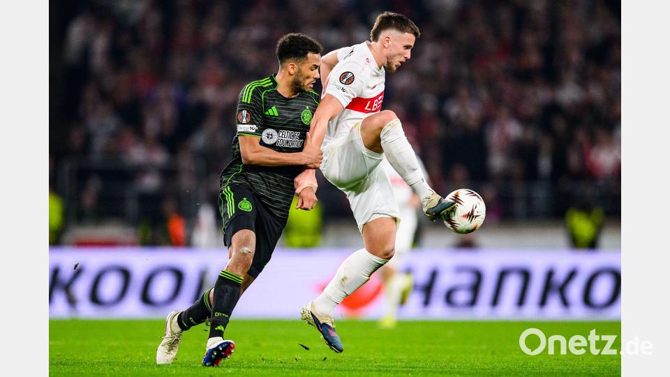 Ermedin Demirovic mischt mit dem VfB Stuttgart trotz eines 0:1 im Rückspiel gegen Glasgow weiter in der Europa League mit. Bild: Tom Weller/dpa