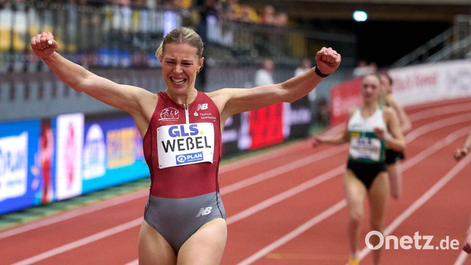 Nele Weßel stürmte zum Titel über 3.000 Meter. Bild: Bernd Thissen/dpa