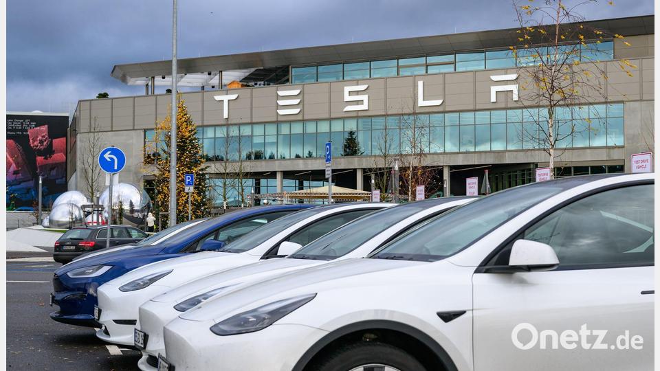 Im Tesla-Werk nahe Berlin wird ein neuer Betriebsrat gewählt – es geht aber um mehr. (Symbolbild) Bild: Patrick Pleul/dpa