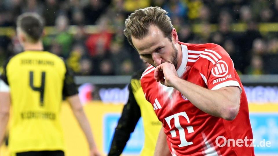 Jubelte über zwei Tore: Bayerns Torjäger Harry Kane Bild: Federico Gambarini/dpa