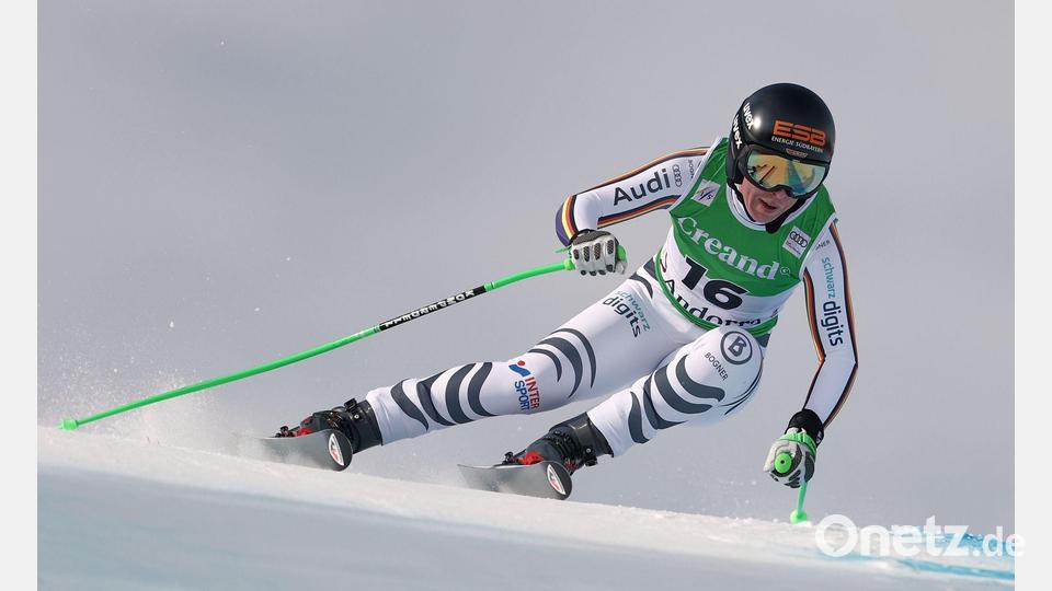 Ski alpin: Weltcup, Super G, Frauen. Kira Weidle-Winkelmann  (Deutschland) in Aktion. Bild: Gabriele Facciotti/AP/dpa