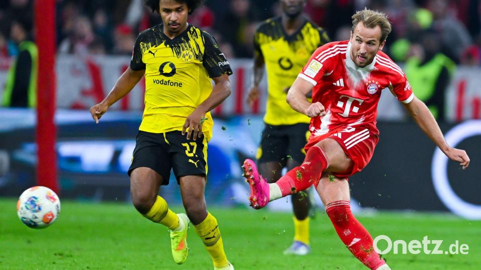 Trifft er wieder gegen den BVB? Bayern-Torjäger Harry Kane. (Archivbild) Bild: Sven Hoppe/dpa