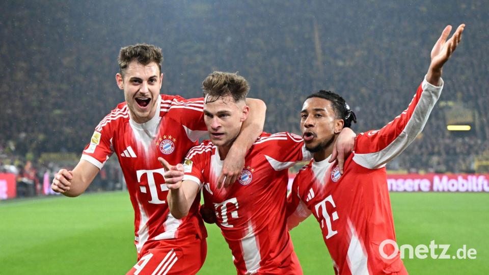 „Weltklasse“, schwärmte selbst BVB-Coach Niko Kovac über Matchwinner Joshua Kimmich (m.) Bild: Federico Gambarini/dpa