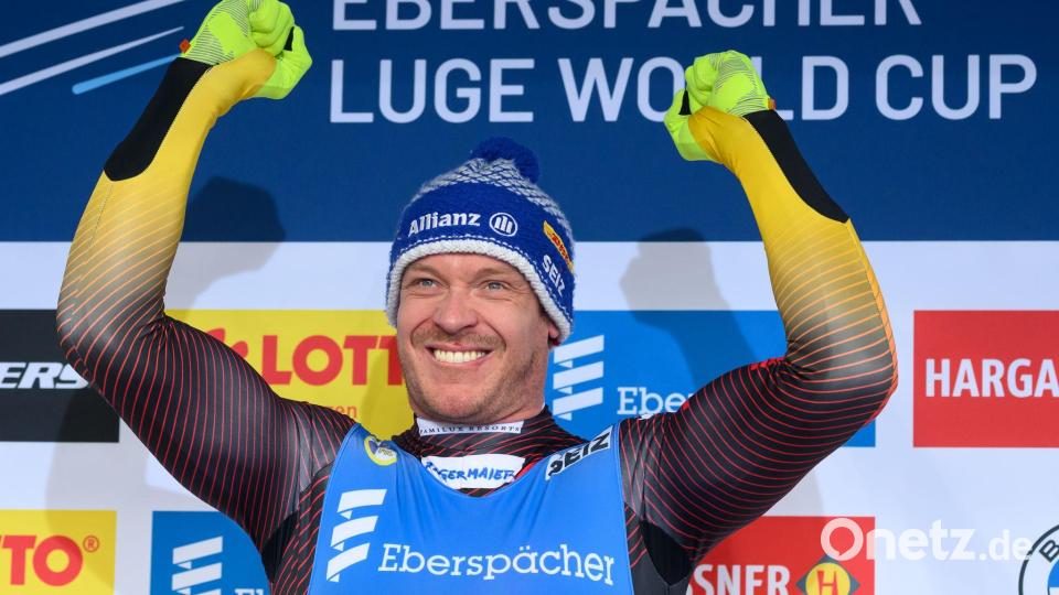 Fast am Ziel: Felix Loch. (Archivbild) Bild: Robert Michael/dpa