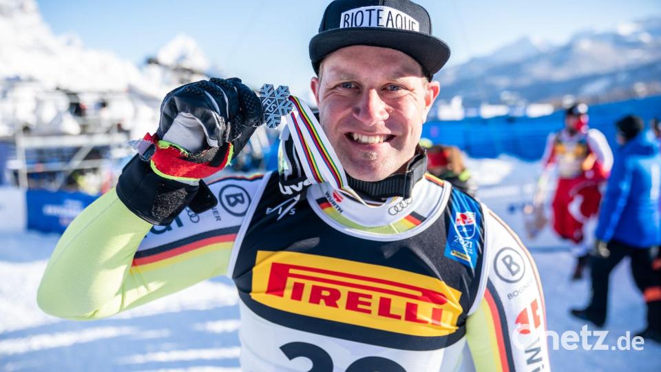 Mit WM-Silber 2021 in Cortina d'Ampezzo feierte Romed Baumann seinen größten Erfolg. (Archivbild) Bild: Michael Kappeler/dpa