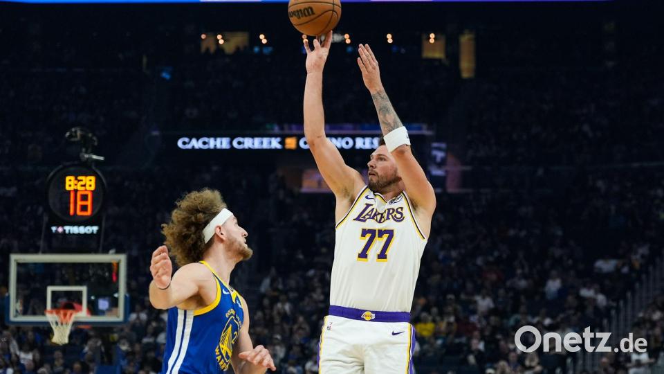 Luka Doncic und die LA Lakers dominierten die Golden State Warriors. Bild: Godofredo A. Vásquez/AP/dpa