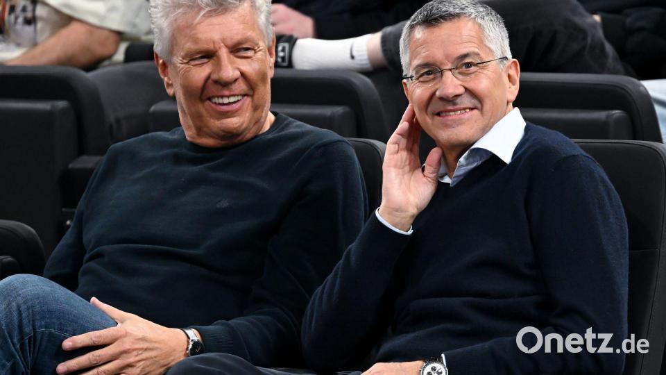 Dieter Reiter mit Bayern-Präsident Herbert Hainer. (Archivbild) Bild: Sven Hoppe/dpa