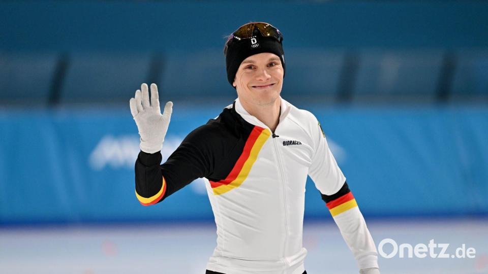 Eisschnelläufer Felix Maly verzichtet freiwillig auf eine WM-Teilnahme. (Archivbild) Bild: Peter Kneffel/dpa