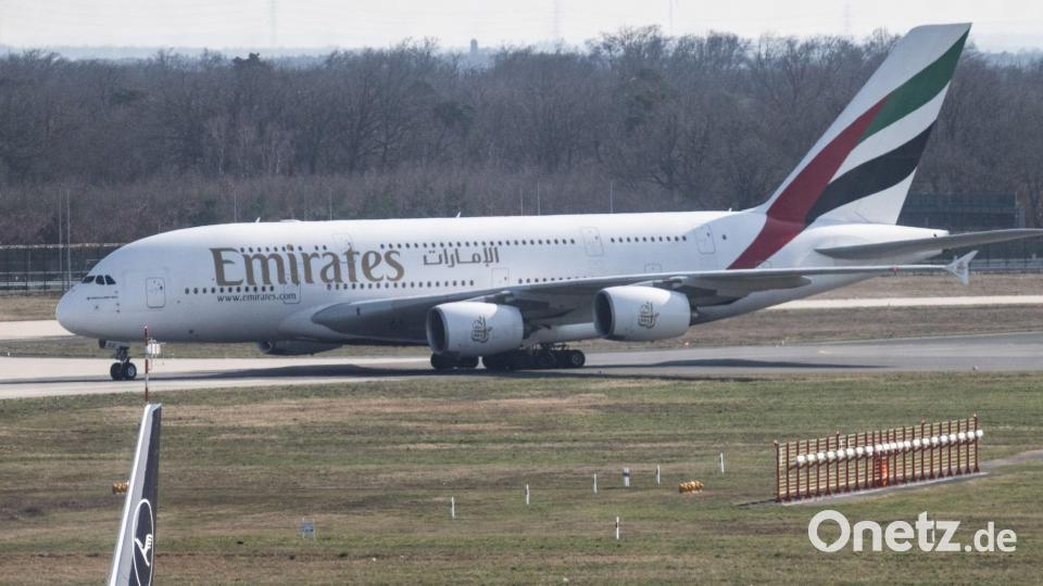 Ein erster Linienflieger aus Dubai ist wieder in Frankfurt gelandet. Bild: Boris Roessler/dpa