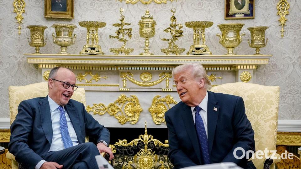 Kanzler und US-Präsident kamen wieder gut miteinander zurecht im Oval Office. Bild: Kay Nietfeld/dpa