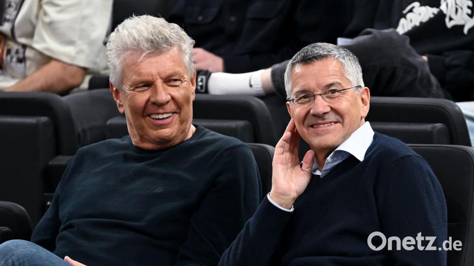 Dieter Reiter mit Bayern-Präsident Herbert Hainer. (Archivbild) Bild: Sven Hoppe/dpa