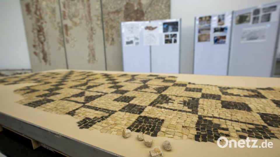 Nun soll das Mosaik bei einer archäologischen Landesausstellung gezeigt werden. Bild: Stefan Puchner/dpa