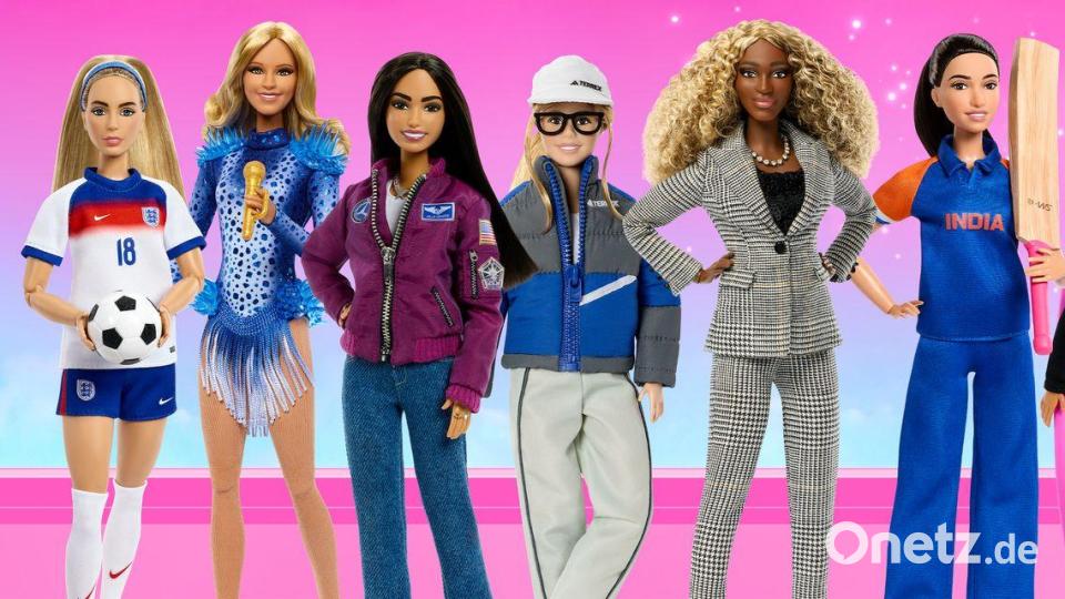 Neben der Helene-Fischer-Puppe stehen andere berühmte Frauen. (Handout) Bild: -/Mattel/dpa