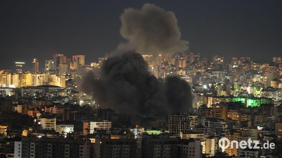Die israelischen Streitkräfte greifen Ziele im Libanon an. Bild: Hassan Ammar/AP/dpa
