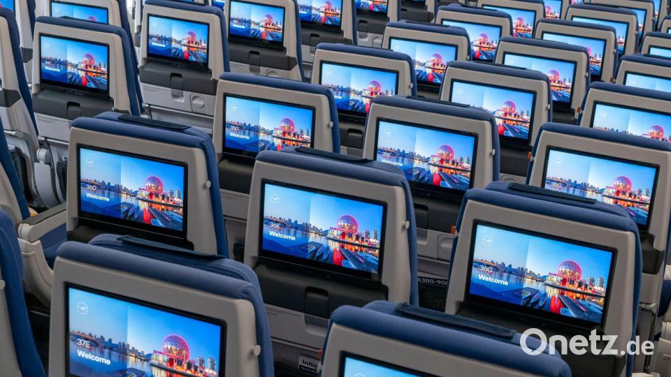 Auch in der Economy-Class bringt die neue Allegris-Kabine Innovationen für die Passagiere. Bild: Peter Kneffel/dpa