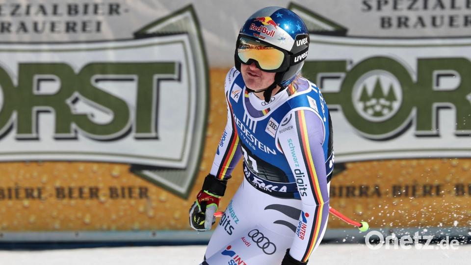 Emma Aicher fehlte nur ein Wimpernschlag zum Sieg. Bild: Marco Trovati/AP/dpa