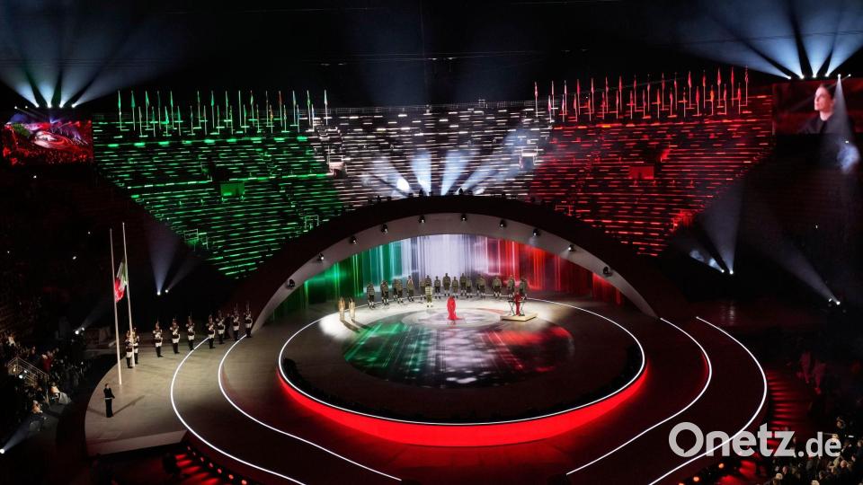 Die Eröffnungsfeier der Paralympics begann mit einer Ode an Gastgeber Italien. Bild: Luca Bruno/AP/dpa