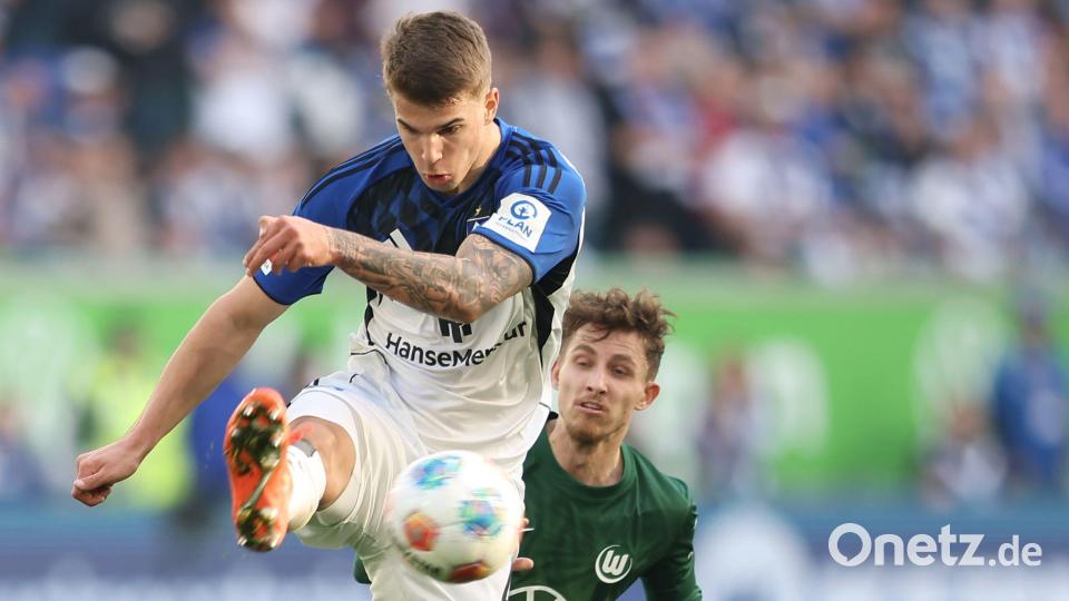 Auf Luka Vuskovic konnte sich der HSV wieder verlassen. Bild: Andreas Gora/dpa