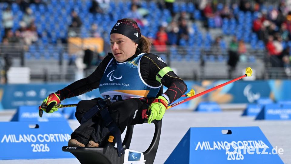 Anja Wicker gewinnt bei den Paralympics im Para Biathlon Sprint Bronze. Bild: Martin Schutt/dpa