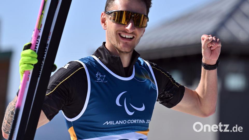 Marco Maier jubelt über Bronze. Bild: Martin Schutt/dpa