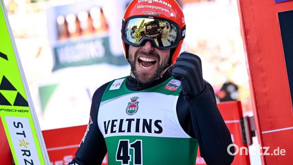 Johannes Rydzek und Nathalie Armbruster erreichten Platz drei im Mixed-Sprint. Bild: Emmi Korhonen/Lehtikuva/dpa
