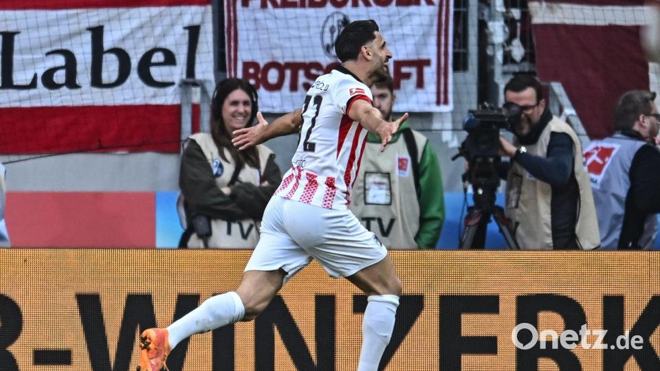 Vincenzo Grifo erzielte sein 105. Pflichtspieltor für Freiburg. Bild: Achim Keller/dpa