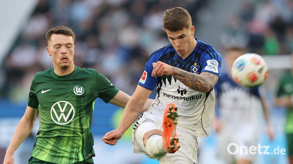 Abstiegskampf pur zwischen dem VfL Wolfsburg und dem Hamburger SV. Bild: Andreas Gora/dpa