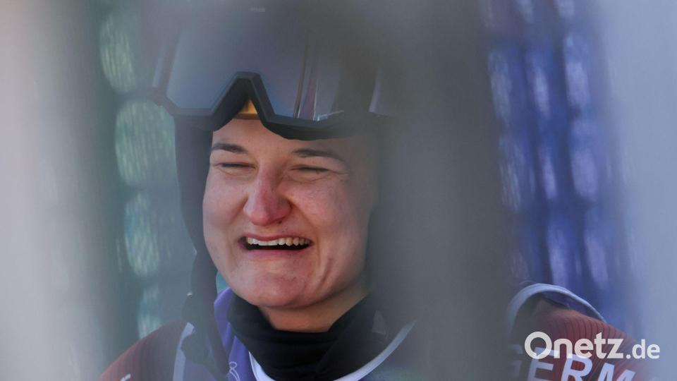 Goldiges Lachen: Anna-Lena Forster. Bild: Philipp von Ditfurth/dpa