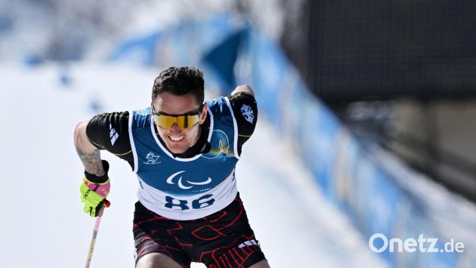 Marco Maier auf dem Weg ins Ziel. Bild: Martin Schutt/dpa
