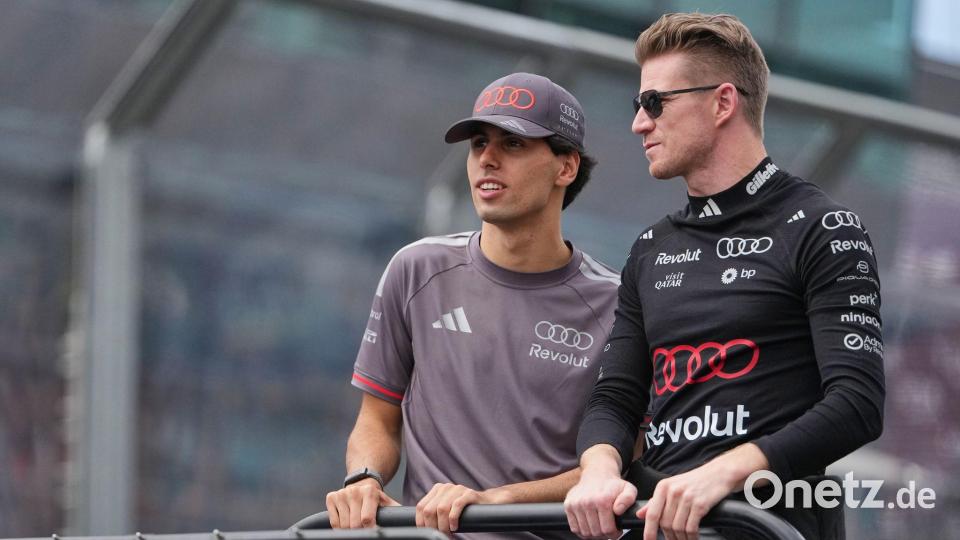 Nico Hülkenberg (r) scheidet aus, Gabriel Bortoleto holt Punkte. Bild: Asanka Brendon Ratnayake/AP/dpa