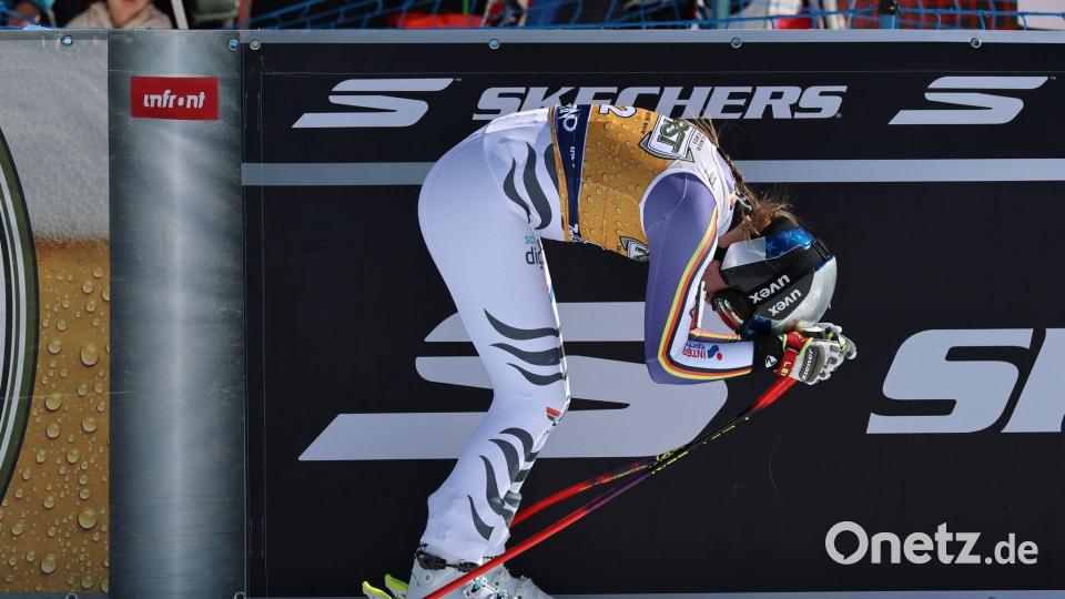 Erlebte wechselhafte Tage in Val di Fassa: Emma Aicher. Bild: Marco Trovati/AP/dpa