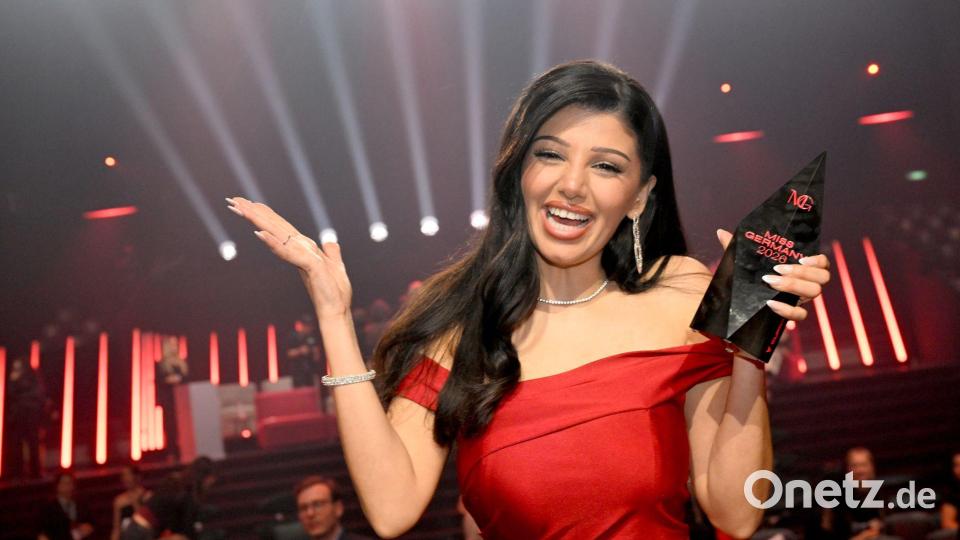 Die neue „Miss Germany“ konnte es kaum fassen. Bild: Felix Hörhager/dpa