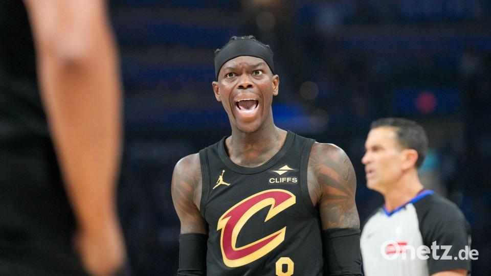 Dennis Schröder war im Spiel der Cavaliers gegen die Celtics kein entscheidender Faktor. (Archivbild) Bild: Kyle Phillips/AP/dpa